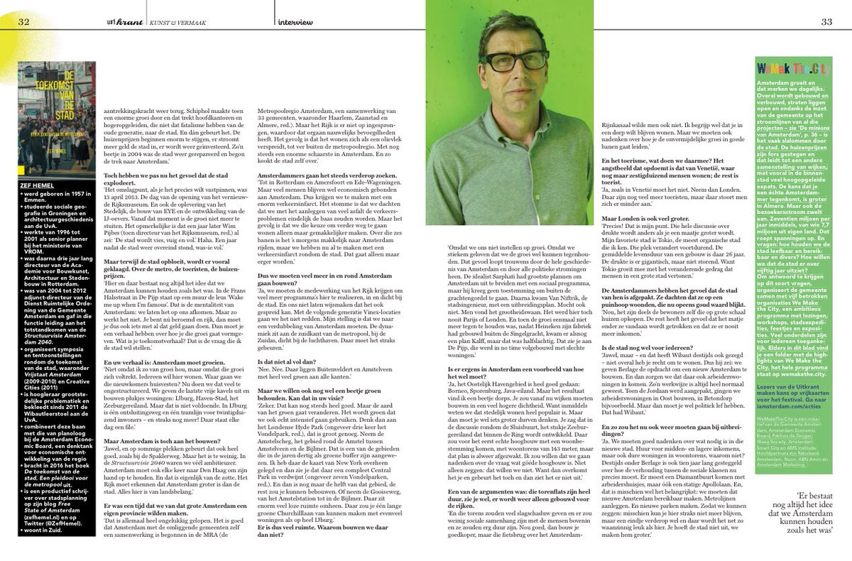 bartlvink's tweet photo. @ZefHemel Zef Hemel blijft inspireren, ook in dit interview in de Amsterdamse #Uitkrant 👍
https://t.co/cIoZKC2Qqy https://t.co/60NDJ6Qwmu