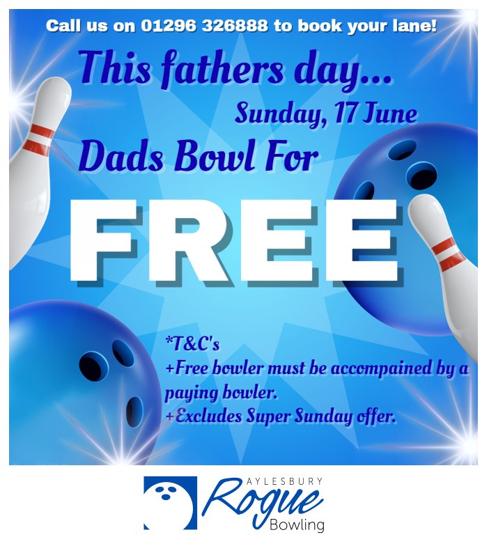 This Fathers day... DADS BOWL FREE!  🤩🌟💥
T&amp;C's apply