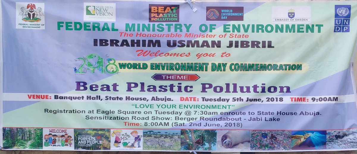 NESREANigeria's tweet photo. HAPPENING NOW!
Hon Minister of State @FMEnvng, @iujibril holds press briefing as we countdown to the World Environment Day #WEB2018
#BeatPlasticPollution
@UNEnvironment https://t.co/JwYgXsXLdi