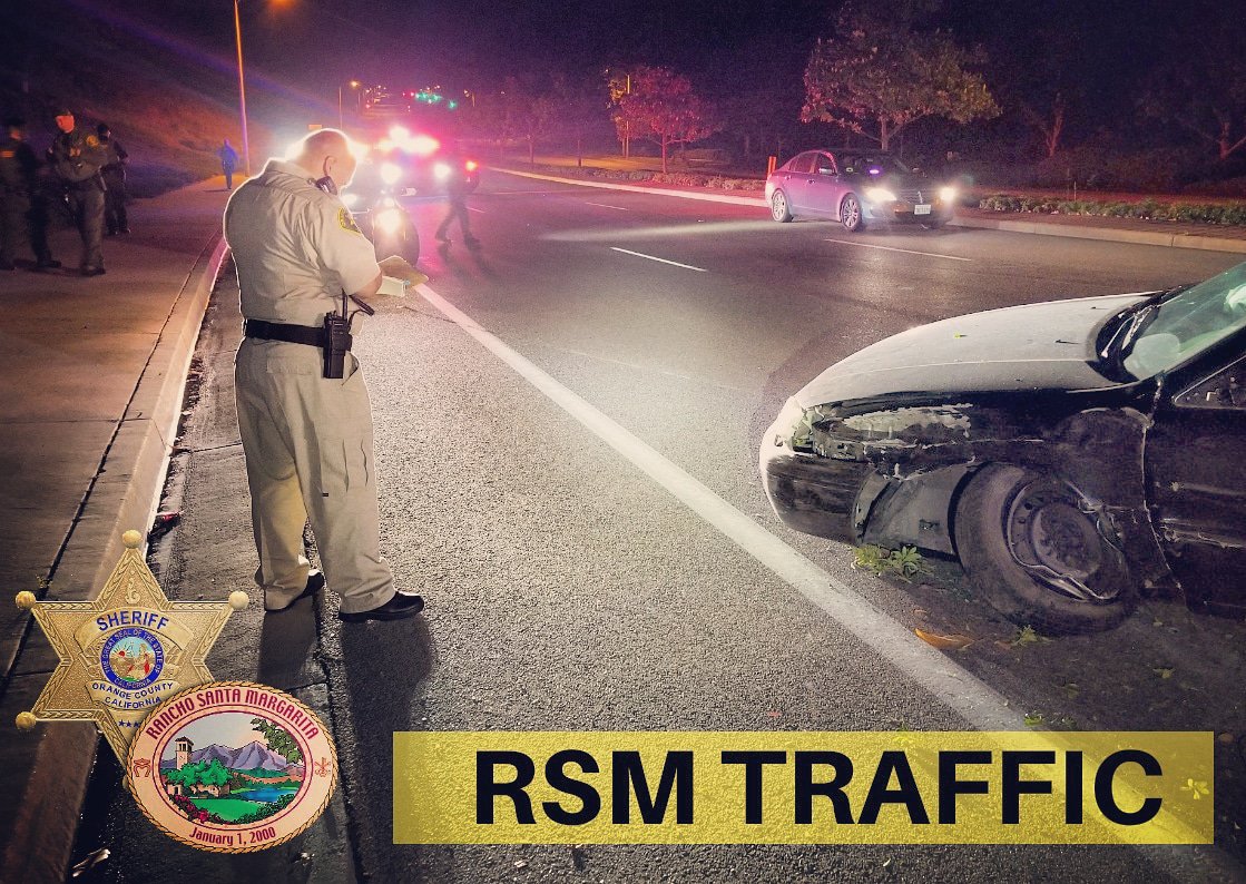 OCSDRanchoSM's tweet photo. Early this morning your #RSMDeputies responded to the area of Santa Margarita Parkway and Alicia for a #trafficcollision. The vehicle was found unoccupied and left in the roadway. Please use caution while in the area.
.
#KeepingRSMsafe #dontdrinkanddrive  #OCSD https://t.co/G0SezUj1DU