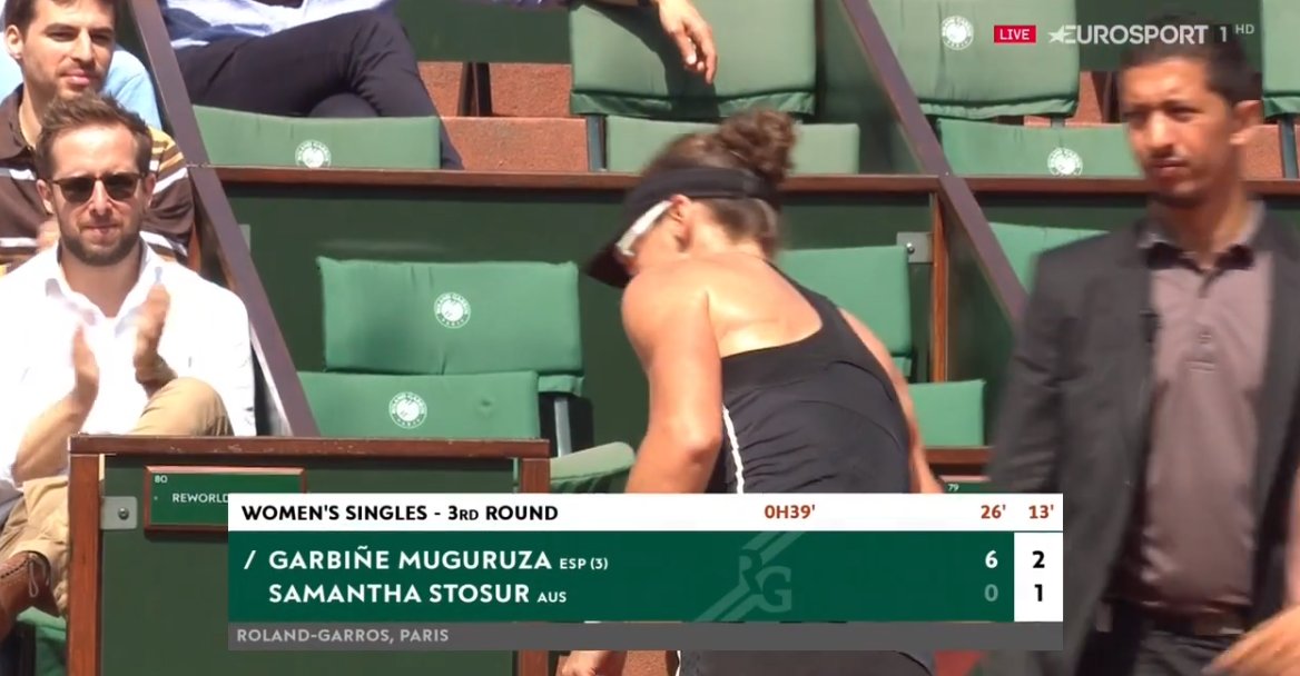 FoamALime's tweet image. Some 40 minutes into the match &amp;amp; Sam Stosur finally gets herself on the scoreboard -- no double 🍩!
#stosur #muguruza #rg18