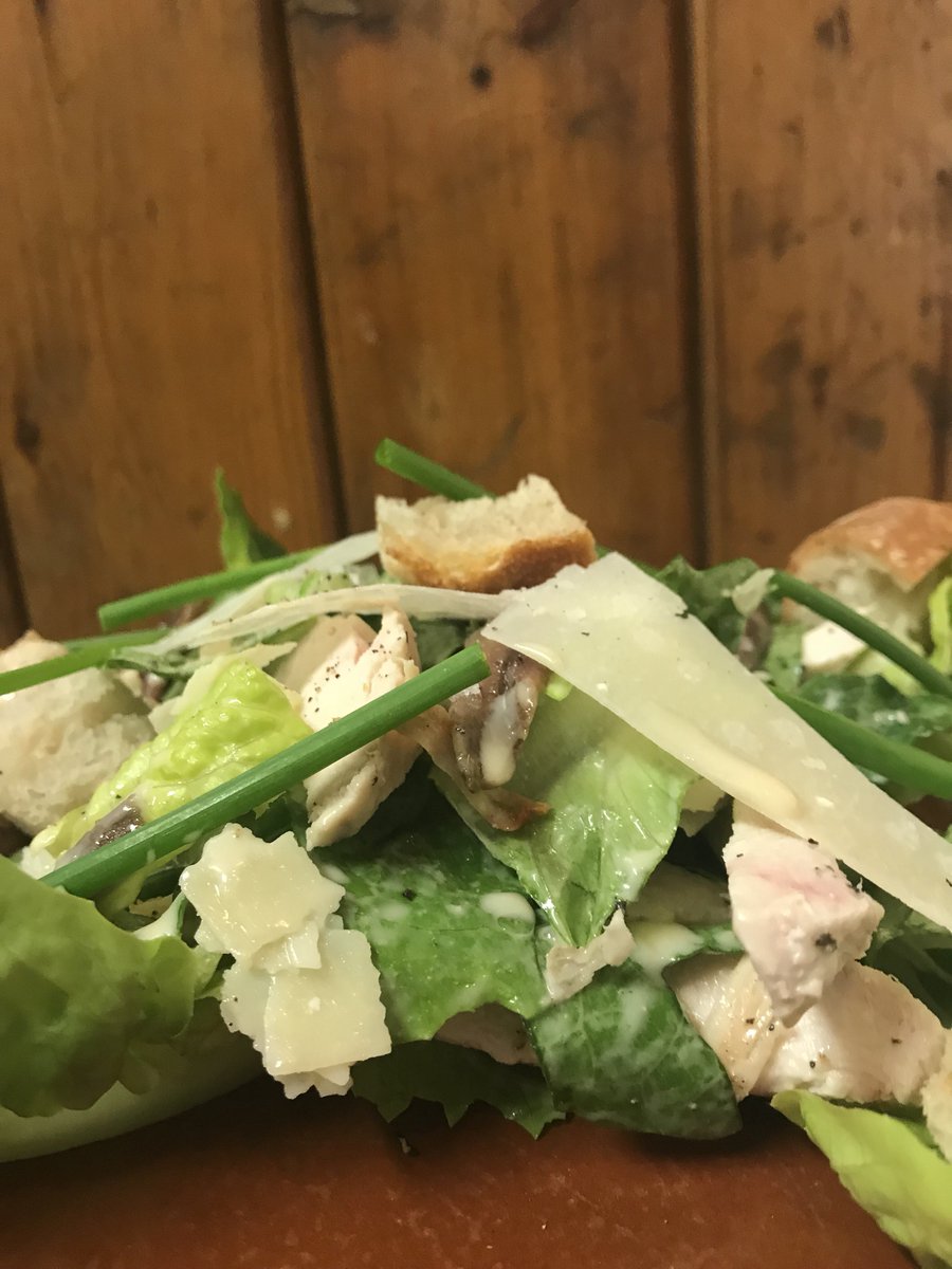macknade's tweet photo. Chicken Caesar Salad of dreams.... on the specials this weekend only at #macknadecafe 

#saladdays #freerangechicken #anchovies #littlegem #sourdough #asfreshasitgets #faversham #foodies #lunchlife https://t.co/rpgxTRzBrd