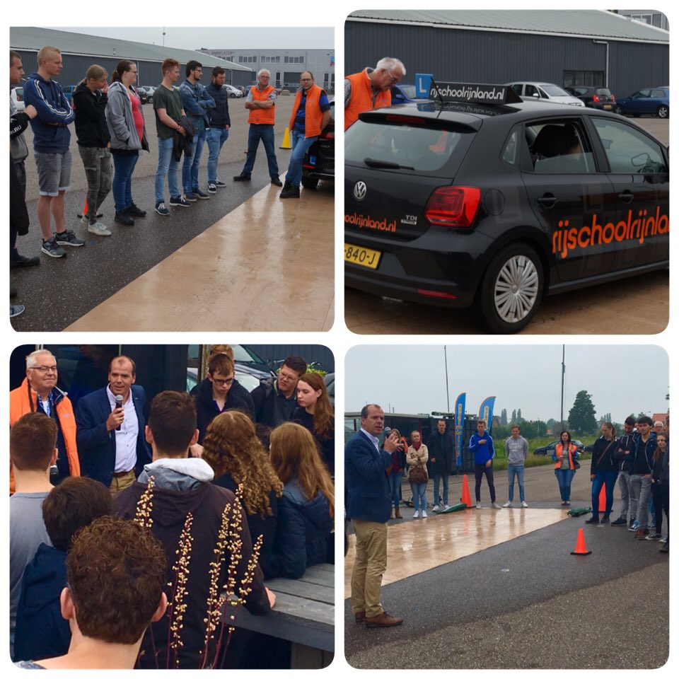DriveXperience's tweet photo. @DriveXperience in #TerAar namens @gemeenteaadr @gemnieuwkoop @KaagenBraassem @HollandRijnland is van start! Wethouder G-J @schotanus01 heeft de dag officieel geopend en heeft als eerste een noodstop gemaakt op de rem-/slipbaan met een auto van @RijschRijnland https://t.co/dfUMQnERcW