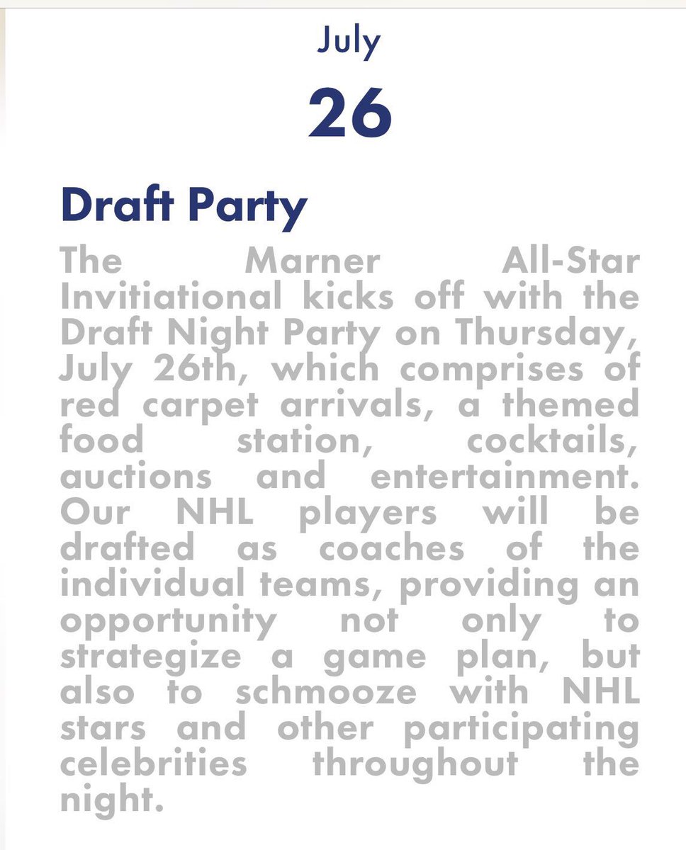 derynrizzi's tweet photo. We are thrilled to be invited to the Marner All-Star Invitational. The line-up, proudly representing VFRS includes:

Magotiaux: Hockey Organizer
Sanderson: Benevolent Chair
Morello: Benevolent Committee 
Koehler: Benevolent Committee

Thank you @Marner93. #MakeAnAssist for kids! https://t.co/frc43JIskO