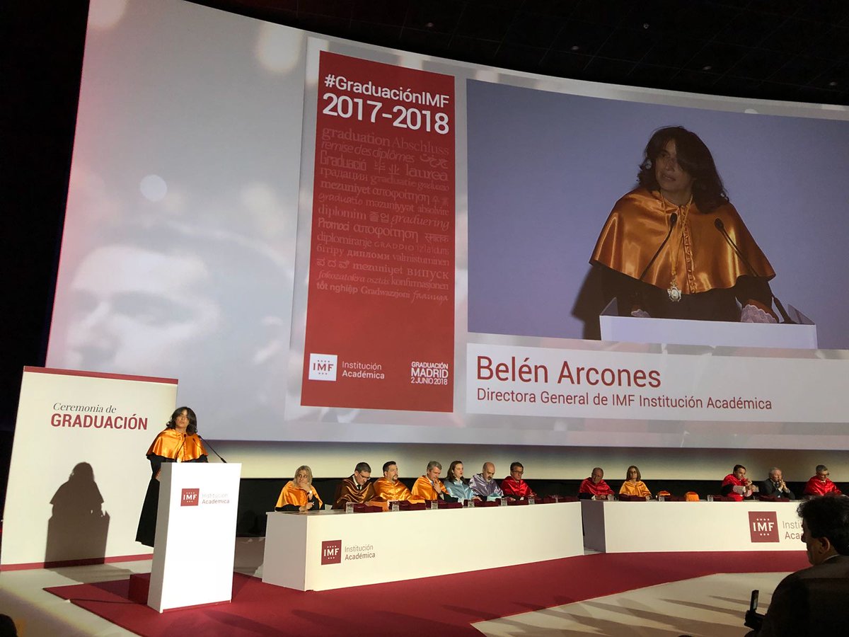 imf_education's tweet photo. .@BelenArcones Dtora Gral de IMF Institución Académica comienza su discurso dando la bienvenida a todos los presentes y felicitando a los protagonistas de hoy: nuestros alumnos #GraduaciónIMF https://t.co/iqLosdYbqH