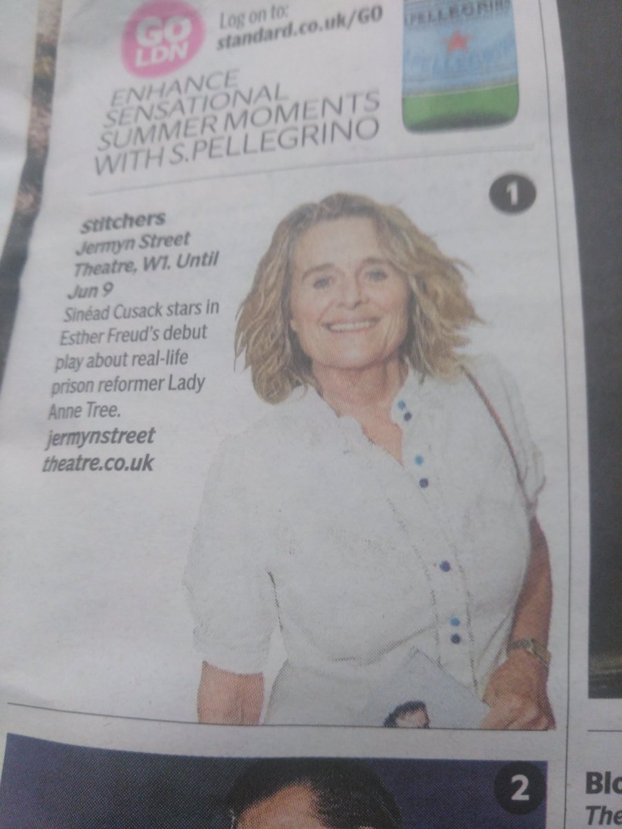 #JSTStitchers is No.1 on the @thestandardarts 'Going Out' list this weekend!