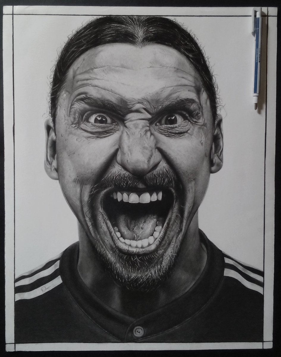 Great people, please help me RT my drawing of <a href="/Ibra_official/">Zlatan Ibrahimović</a> for exposure. 
Done with Graphite and Charcoal pencils on paper

I take commissions too 

Cc <a href="/ogbenidipo/">Dr Dípò Awójídé</a> <a href="/SubDeliveryZone/">SubDeliveryZone</a>
<a href="/Omojuwa/">JJ. Omojuwa</a> <a href="/Osi_Suave/">Cinderella Man</a> <a href="/The_Nifemi/">Alhaji Drunkard 🧞‍♂️</a> <a href="/solaadio/">Uncle Sola</a>
