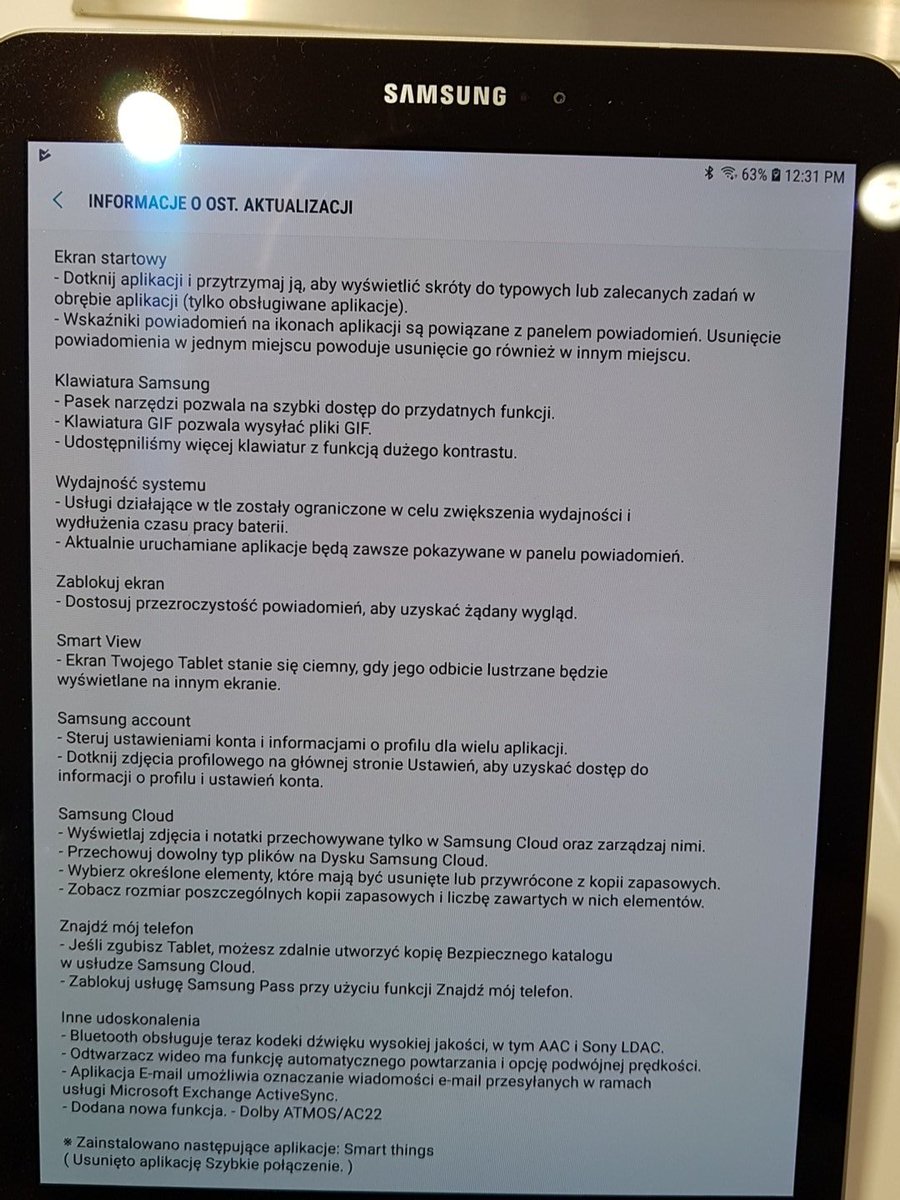 samzusterka's tweet photo. #TABS3 zakończył proces update do #Oreo 😍 https://t.co/xKFwFm3gYz