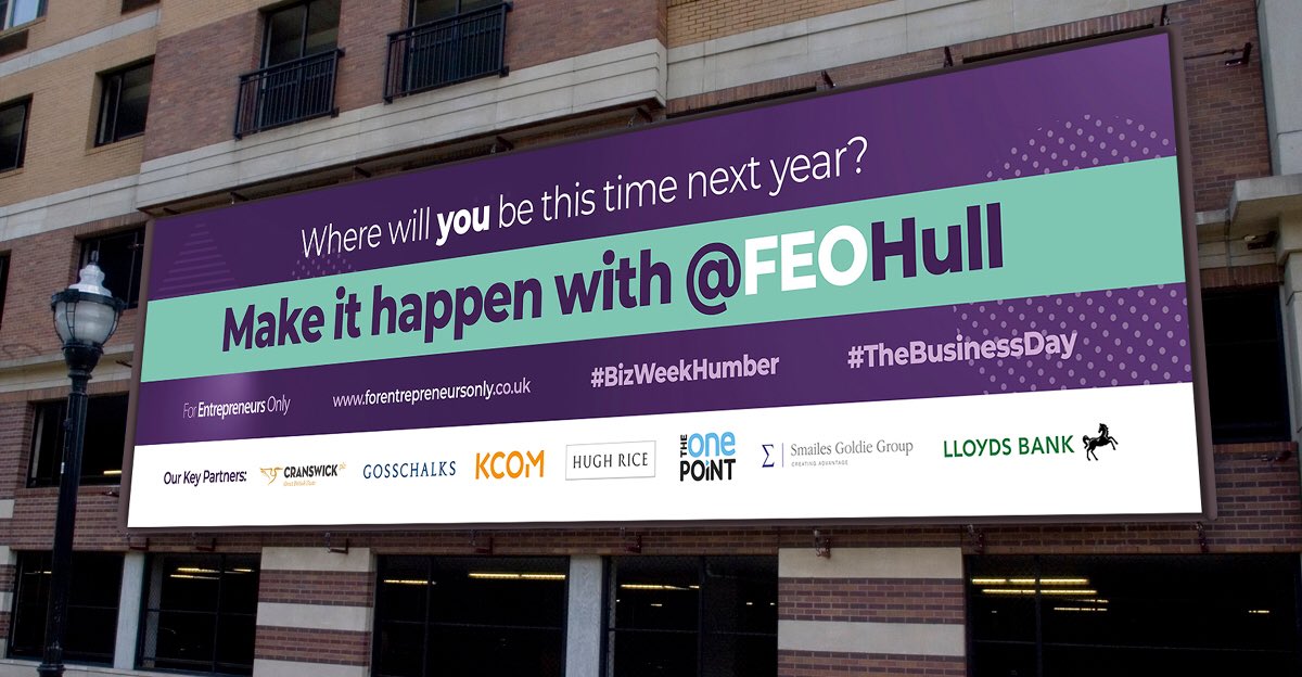 FEOHull's tweet photo. 2 billboards spotted outside #hull - one more to find! clue - #digitull @businessday2018 @BizWeekHumber https://t.co/dhE0AvPqw0