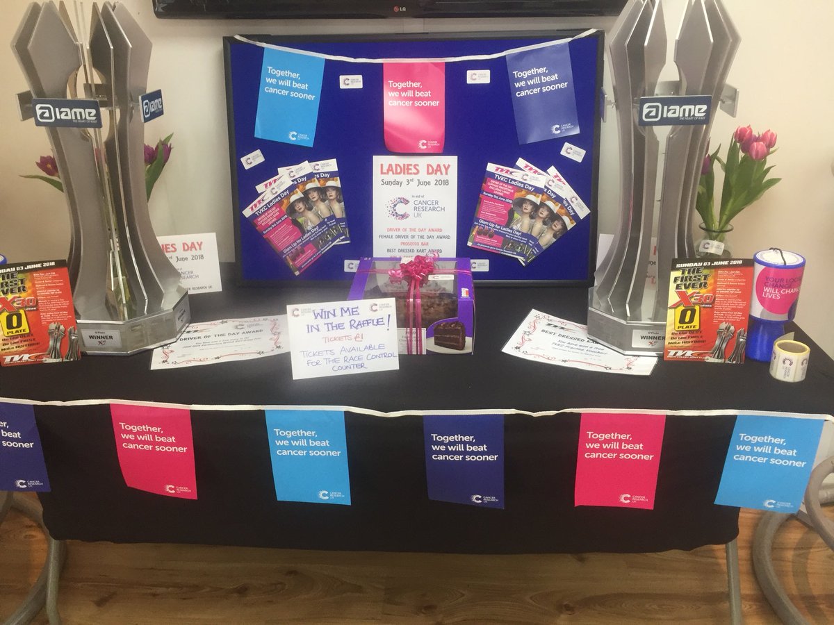 Amazing trophies for the first ever IAME X30  O plate running alongside our Ladies day to raise funds for <a href="/CR_UK/">Cancer Research UK</a> #togetherwewillbeatcancersooner