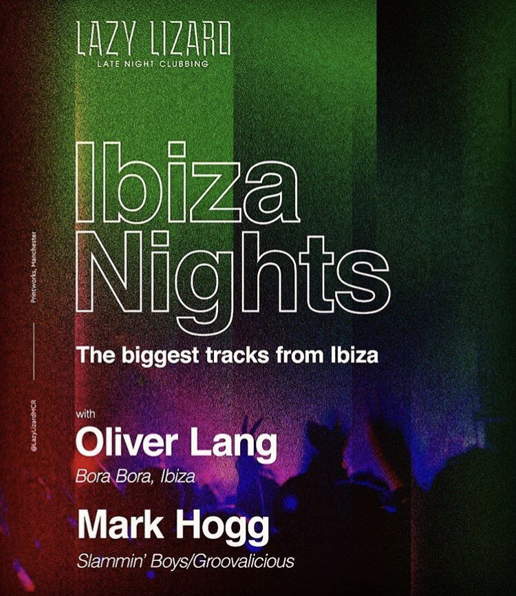 Tonight's the night! Come down to Lazy Lizard for some of the biggest and best Ibiza classics! We've got some bangers ready for you <a href="/lazylizardmcr/">Lazy Lizard MCR</a> <a href="/djmarkhogg/">Mark Hogg</a> #housemusic #technomusic #deephouse