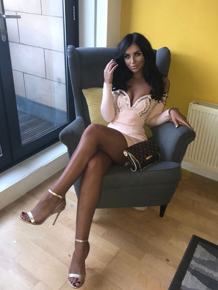 Hot Girl in Dress and Strappy High Heels. 