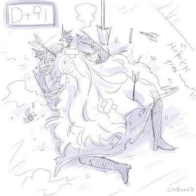 エリザベスらくがき～!!! 91日が今現在エリザベスが生き残った最高記録です!  100日突破目指して頑張るよ～～～!!!
 #ダンジョンメーカー 