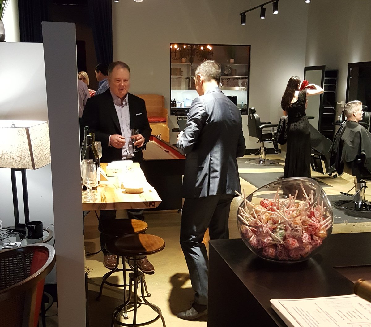 CaliberMens's tweet photo. Caliber Mens Grooming would like to thank those who attended the Bespoke Italian Men's Trunk Show on Wednesday night. Our guests had  the opportunity to speak with Carlo Ostellari and Lauren Montavani from Ostellari's Dressmakers of Milan Italy. #bespoke #charlotte #caliber https://t.co/PcxNk5xWjn