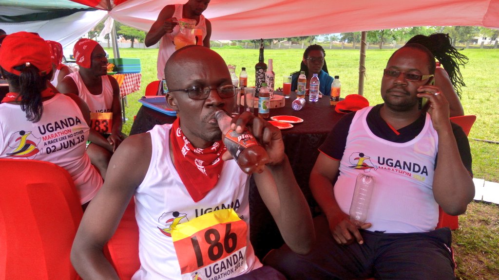 PowerPlayUG's tweet photo. The only way to revitalize after a long race. 
#ChargingaNePowerPlay
#UgandaMarathon18 https://t.co/a3B7TjxHBD