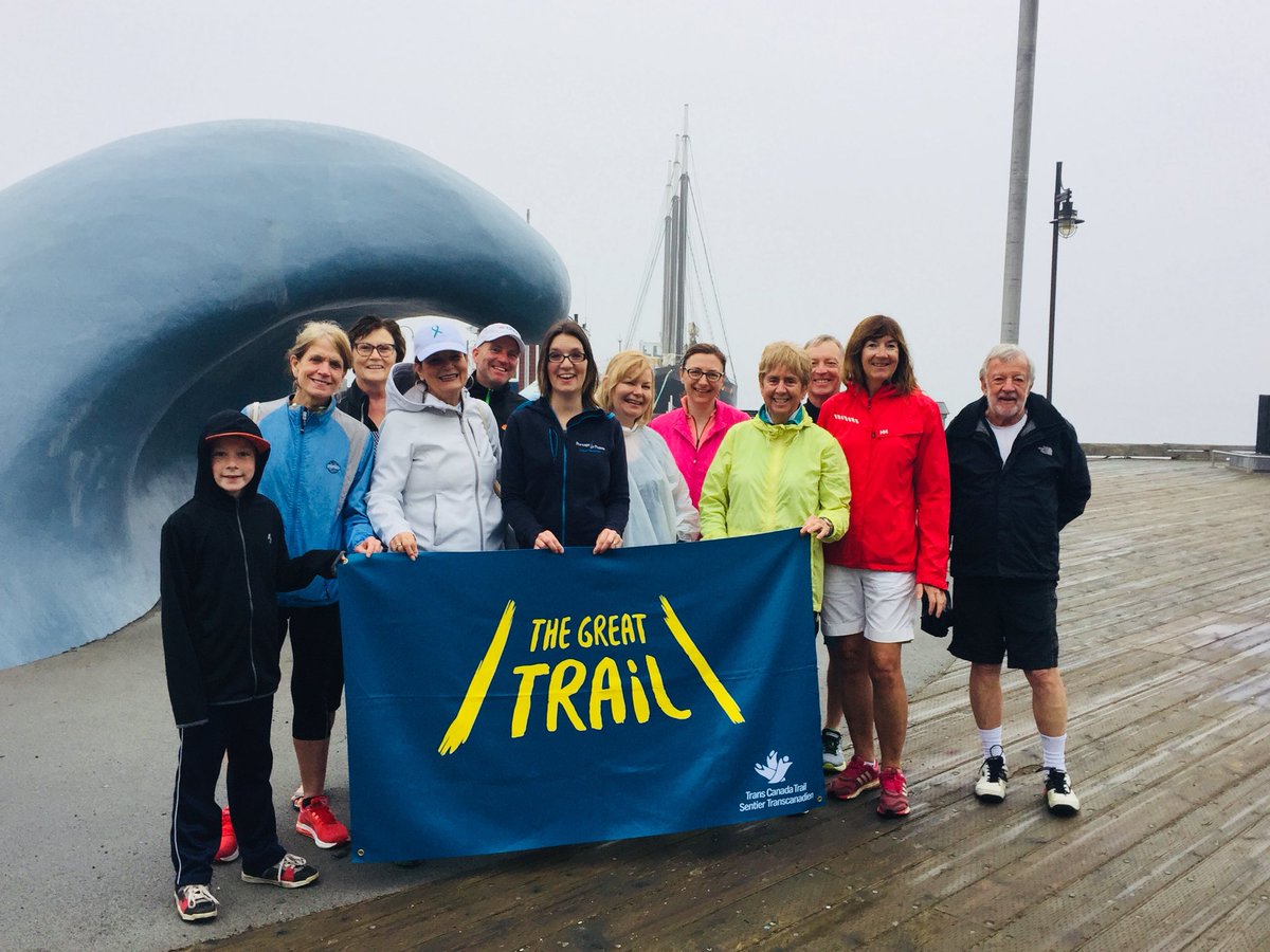 Had a great foggy walk this morning along the Halifax Waterfront with @SenNGreeneRaine taking part in National Health and Fitness Day! @NHFDcan @thegreattrail #JPRM2018 @FCM_online