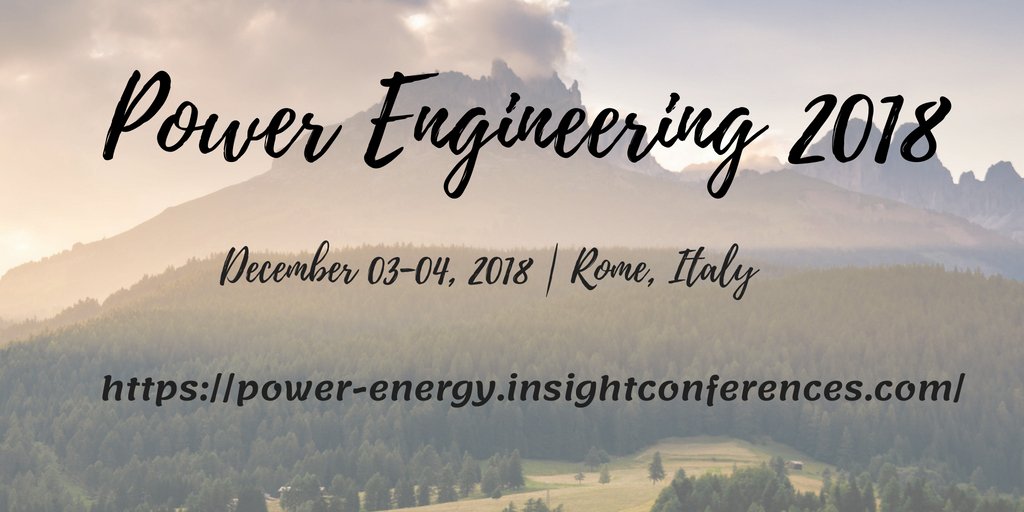 Powerenggmeet's tweet photo. Submit your abstracts today @ https://t.co/cUY0ch4Efk
and avail early bird discounts on registration @ #powerengineering2018
#Powerelectronics #Biofuels #Electrolysis #Photovoltaics
#Batterysystems #Hydroelectricity #Tidalpower #Intersolar https://t.co/LRf5eL0sbz