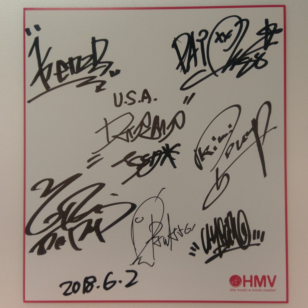 U.S.A. DA PUMP サイン入りポスター DA PUMP サイン入りポスター U.S.A.（DA PUMP サイン ポスターの