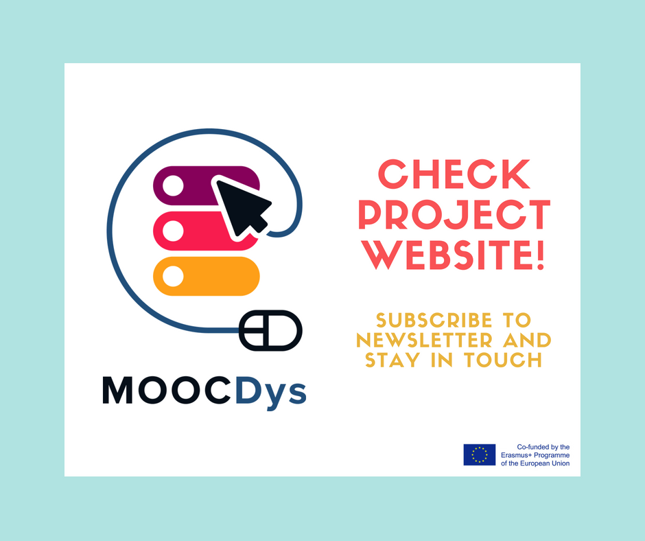 nowak_ale's tweet photo. @MoocDys website is online! #ErasmusPlus #dyspraxia #dyslexia https://t.co/tySzIoT810