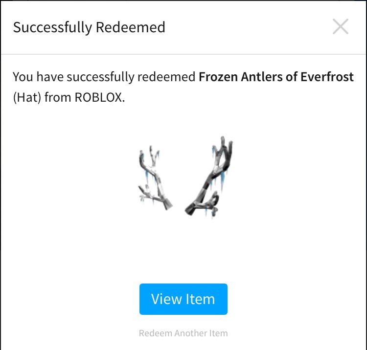 Gabe On Twitter Guys I Got A Chaser Code On One Of The Toys I Got And I Got Frozen Antlers - black antlers roblox