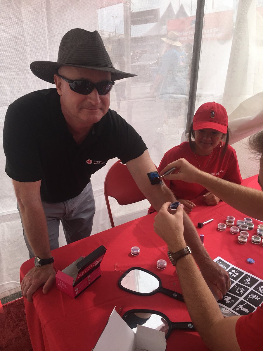 The Shelter of Hope is at the County Fair! Thanks to Red Cross Youth for the glitter tattoo. #shelterofhope #sandiegocountyfair