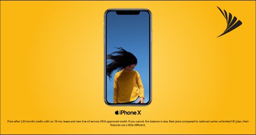 NuWaveSprint23's tweet photo. Get the amazing iPhone X, with Face ID, for only
$20/mo. at Sprint. https://t.co/EOncwyvtxO