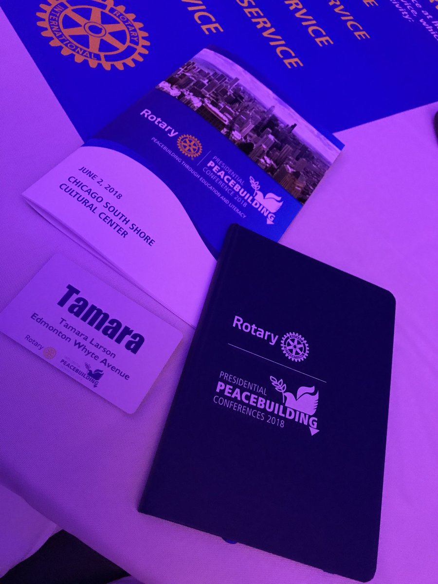 LarsonTamarac's tweet photo. A day of learning and inspiration at the 2018 Rotary Presidential Peacebuilding Conference on education and literacy #peacechicago18 #peaceconferenc #rotaryd5370 #WhyteRotary https://t.co/H4pO1aAxZd