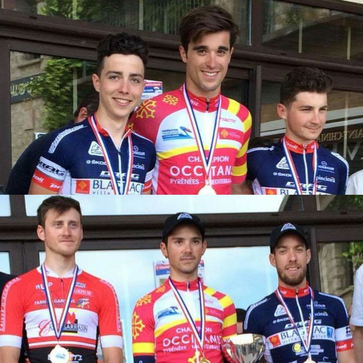 2 #Podium 2 titres avec 5 #coureurs du <a href="/gscblagnacvs31/">GSC BLAGNAC VS 31</a> #blagnac #Championnat #occitanie ! Elite :1° Romain CAMPISTROUS 3° Maxime  URRUTY Espoirs : 1° Maxence MONCASSIN 2° Arthur TROY 3°Quentin ROSSINI ! @villedeblagnac #occitanie #HauteGaronne #cyclisme #cycling <a href="/ToulouseFM/">Toulouse FM</a>