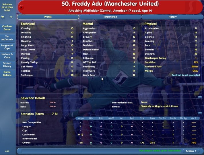 Happy birthday to Championship Manager legend Freddy Adu! 