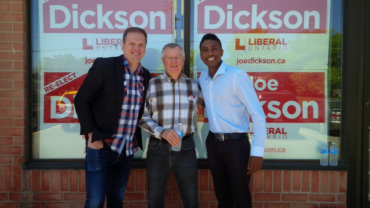 MP Mark Holland and his team of Ray and Dev ready for a great day of canvassing in Ajax.  Go Team Dickson.  #onpoli #votejoedickson #joeliveshere