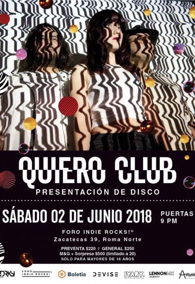 Distrito_Sonido's tweet image. ¡Llegó el día! Hoy los @QuieroClub presentan disco en el ya emblemático @ForoIndierocks 🔥🤘🏼