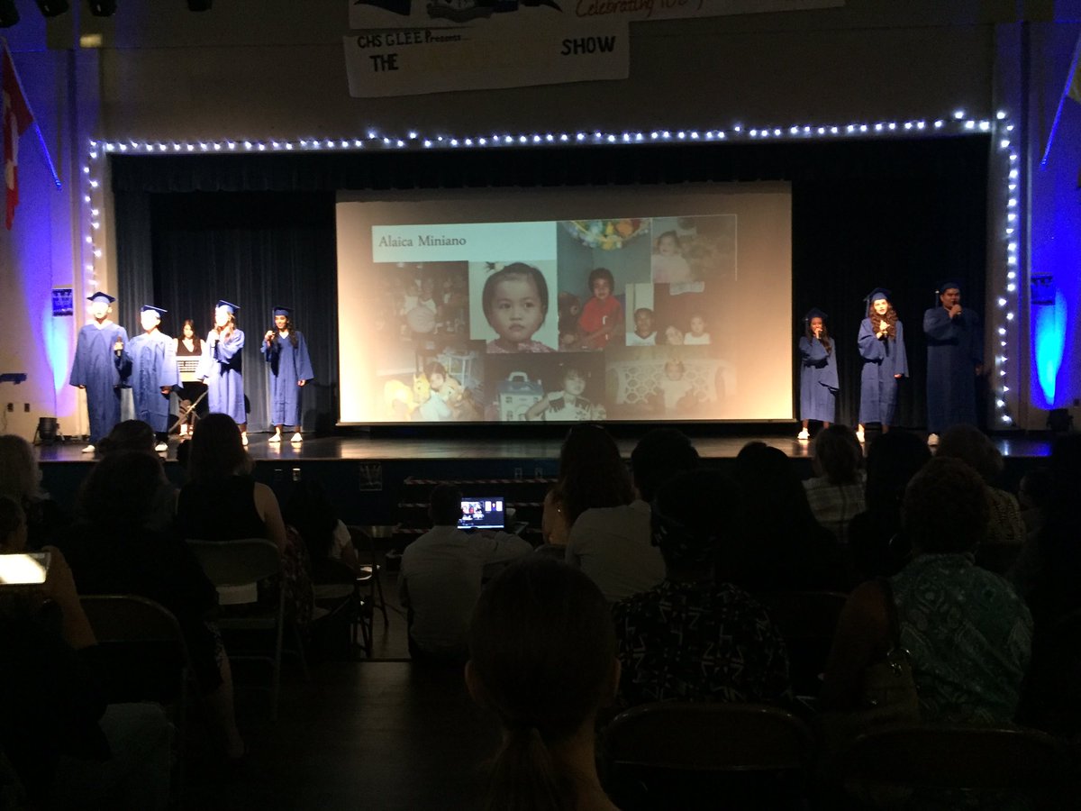 MissMDeLuca's tweet photo. CHS Glee grads and their last time on this stage together 💙 https://t.co/I2ebJMoEPz