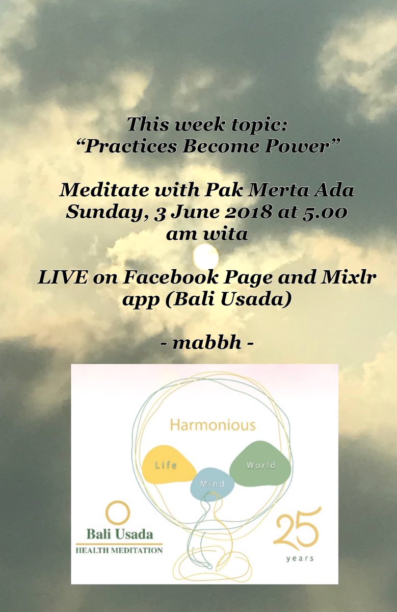 Mertaada's tweet photo. LIVE on Facebook Page (click on this link &amp; like/follow: https://t.co/GL6oxySRVo) and Mixlr app (Bali Usada) (https://t.co/kqd9jbnIBo) or download  Mixlr at playstore/ applestore, log in, search Bali Usada and follow.
- mabbh - https://t.co/dme0WadBzJ