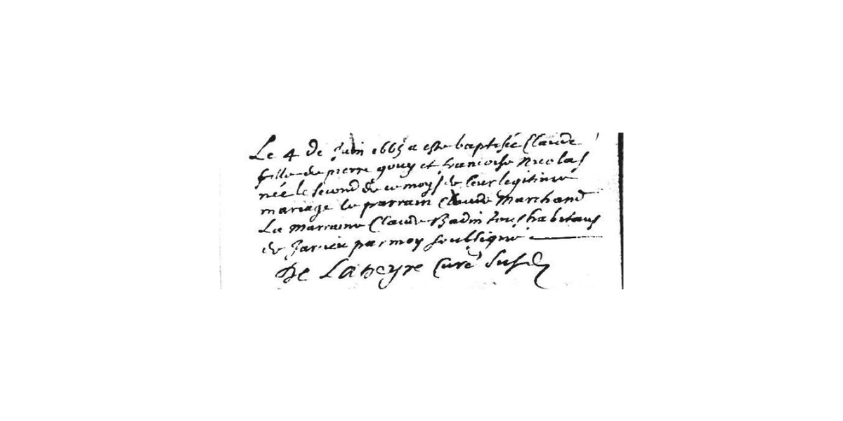 LDGenealogie's tweet photo. #1J1Collatéral Ce jour du 2/06/1665 est née à Jarcieu (38) Claude #GOUY fille de mes aïeux #NICOLAS Françoise & Pierre mariés le 12/06/1651, elle est la dernière fille connue du couple et la soeur de mon aïeul Claude qui lui est un garçon né le 20/03/1658 marié avec #MELION Anne. https://t.co/oQsEHMGEmp