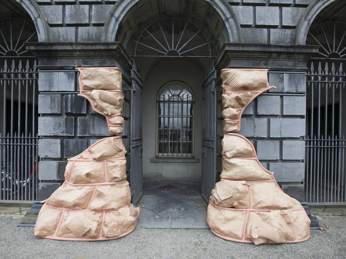 eva_Limerick's tweet photo. In this interview #EVA18 artist John Rainey talks about the Roman ruins that inspired the work he produced for #EVA18 and Pompeii casts that have inspired work he will show at the #BritishSchoolRome https://t.co/JIQJZEyZEx https://t.co/kSbVcMcVzM