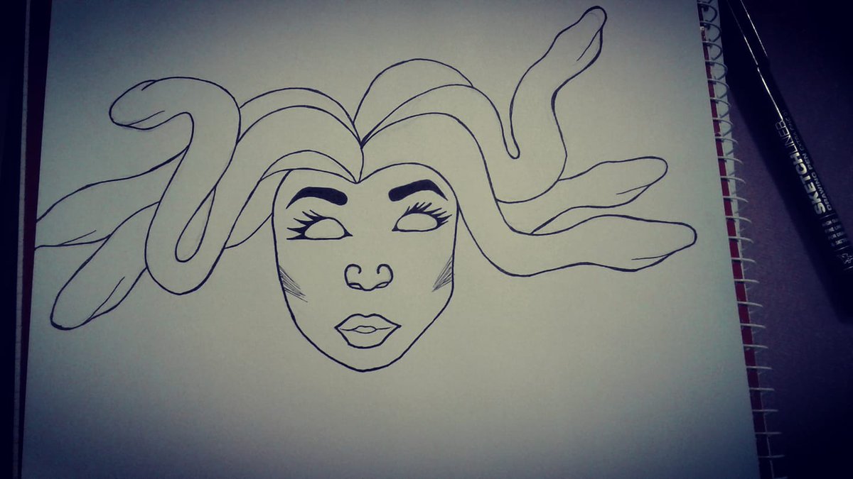 CandyIntensity's tweet photo. Medusa 
#junechallange 
#juneartworks
#medusa #horror #art #drawing #follo4follo  #followme 
INSTA : x3jennyleinx3 https://t.co/Ey30Fk1Gjf