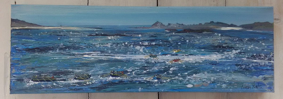 Tidalmarks's tweet photo. @clovellysoapco @orangulandtrust Some of my latest work, from earlier this year, gig painting of #Scillys, coxswain gift,#plastic #shoreline 1of 3, #balloonrelease #Sudan #lastwhiterhino #auroraborealis #nightsky shooting star #stephanhawking tribute #womanartist #mumpreneur currently exhibiting @BlueReefNewquay https://t.co/bnqZzTLaXO
