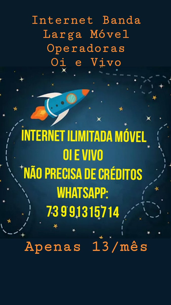 andresnorris's tweet photo. #internet 
#internetbandalarga 
#internetmovel
#oi 
#vivo https://t.co/Hph177sWme