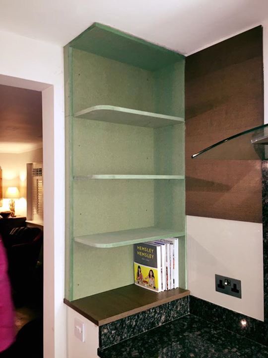 Nice bit of carpentry work here by the guys @BIGGABUILD_2016 A simple shelving unit constructed but hides all the pipes away as well