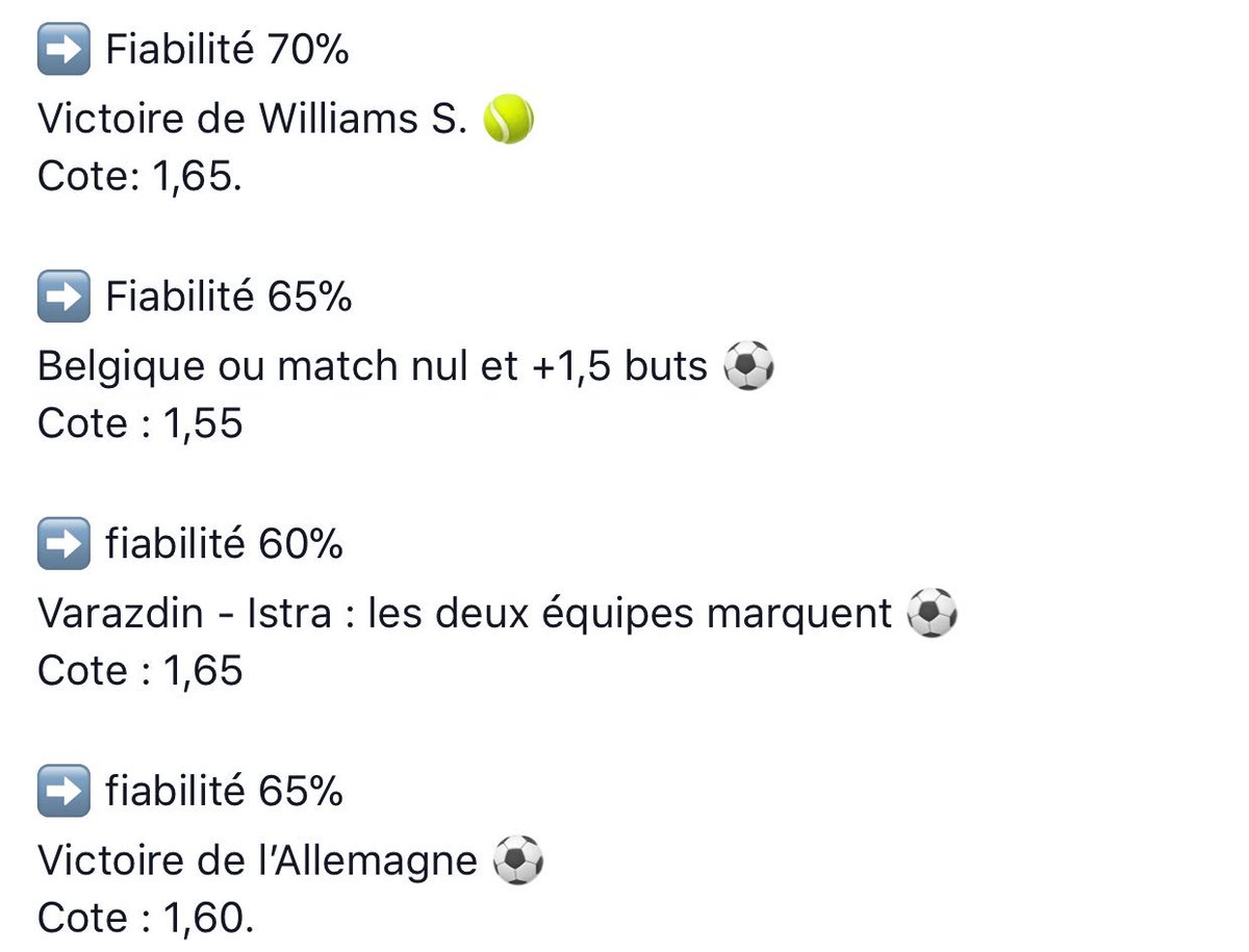 _flashpronos's tweet photo. Pronos du jour 💥✅
#RT et like si tu suis 💥💰 https://t.co/PvaODl3DMj