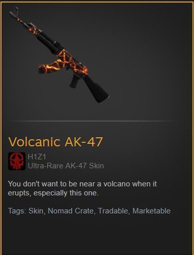 WagerSkins's tweet photo. $25 Volcanic AK-47 Giveaway

To Enter: 
- RT &amp; Like 
- Follow @WagerSkins &amp; @ZDKYoutube
- Tag a friend 

Giveaway ends in a few days! https://t.co/qEuiG1QDui