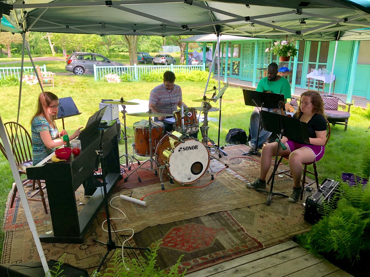 Our fabulous band is getting ready for the gala today! 🎶 #changingthestory