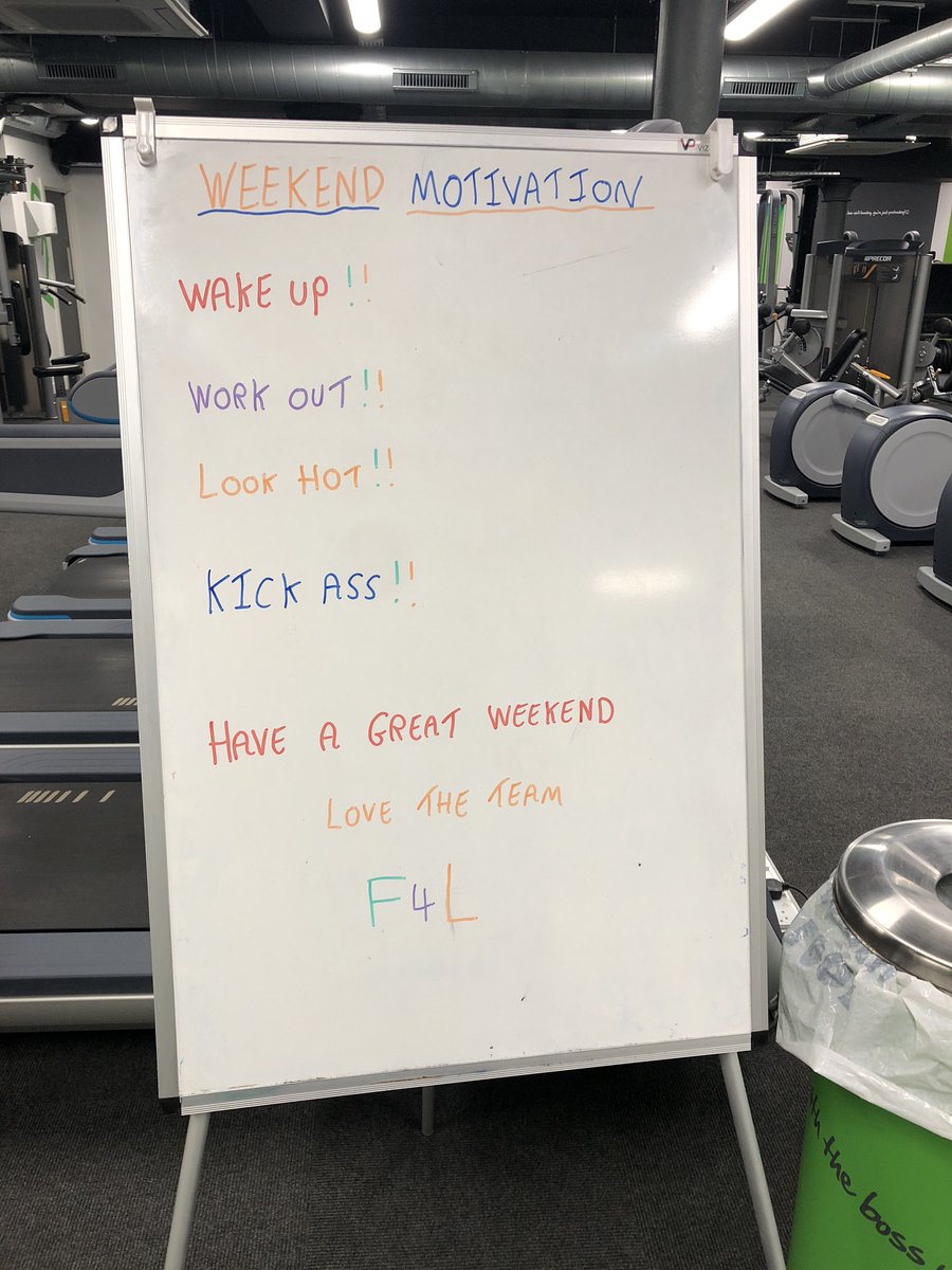 Weekend motivation just get up and get it!

Wake up! 

Workout! 

Look hot!

Kick Ass! 

#gym #workout #fitness #Fit4Less #manchester #kickass