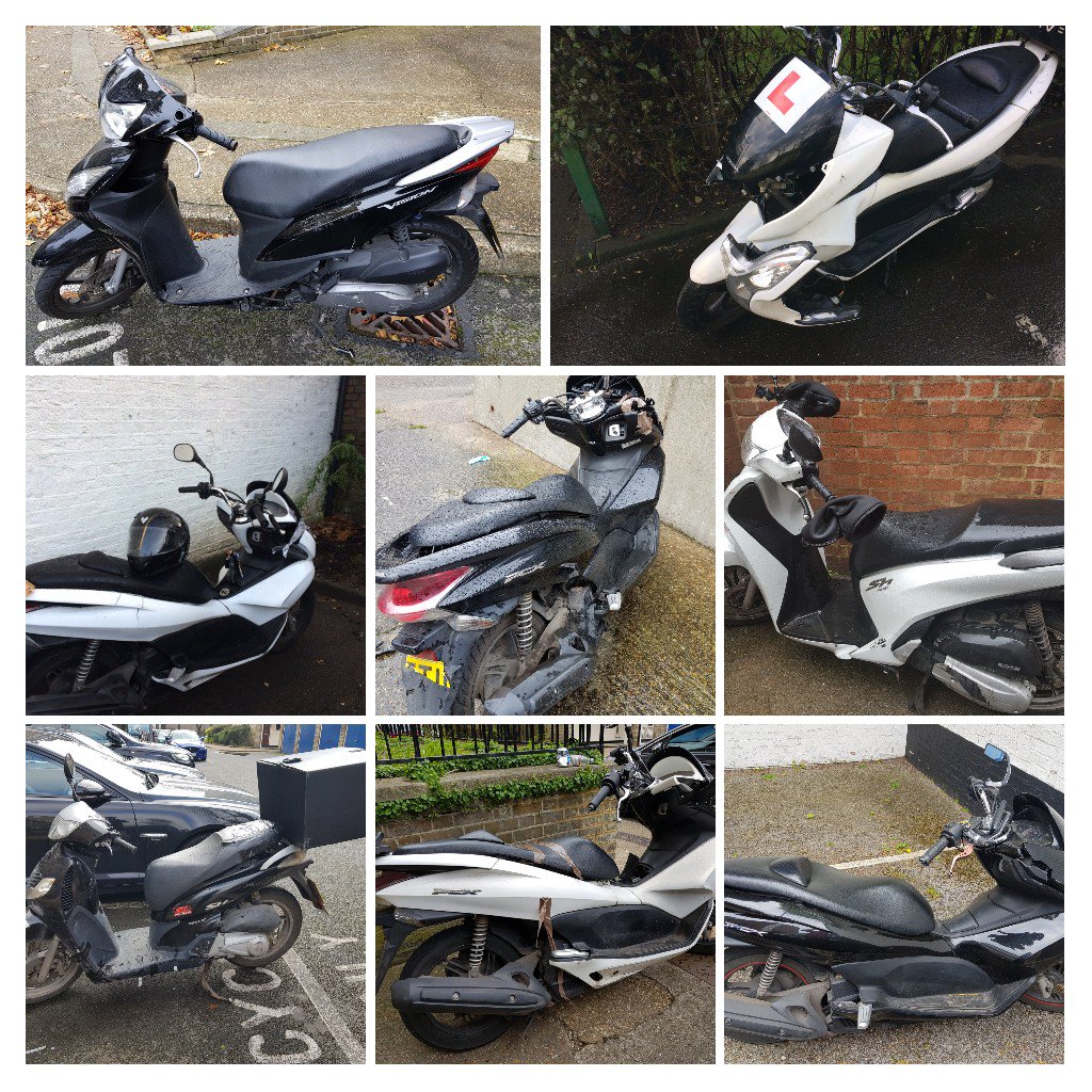 It's becoming harder for the team to find stolen mopeds 🛵 like below, which are used to commit crime 🙁 That isn't really a bad thing though, as we went the whole of May &amp; June (so far) without 👤 or 👥 on mopeds 🛵 or 🚲 bicycles stealing your mobile 📱 #NW6 #NW3 #camden 👏