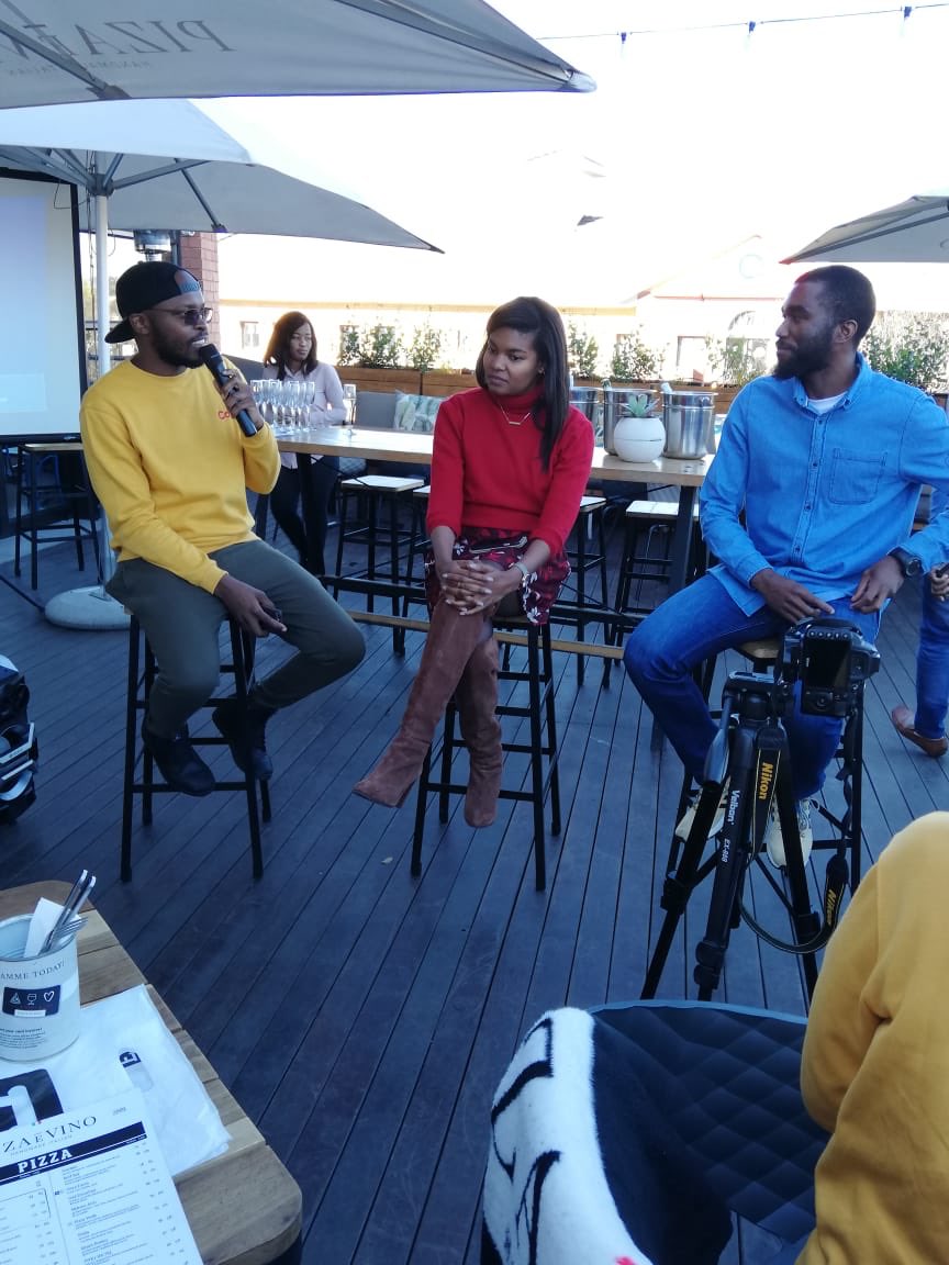NerdHouseZA's tweet photo. @escapeforreason and @Elig43 speaking about their experience in the 5-day @MIT Bootcamp Programme #NerdHouseZA https://t.co/PJGyJxFbJ1