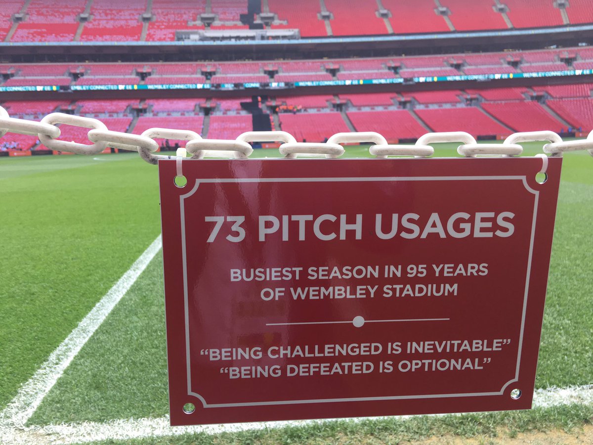 wembleystadium's tweet photo. Our groundstaff are SUPERHUMAN!👏👏👏👏👏 https://t.co/bMuNMKcCdo