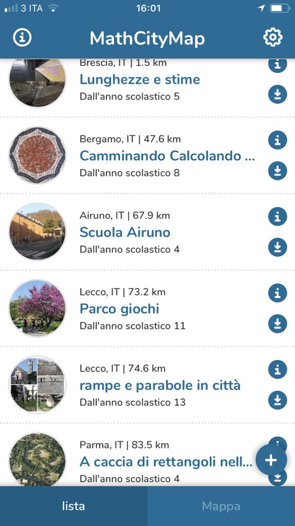 viralber's tweet photo. alcuni percorsi italiani di #MathCityMap #MoocMasterUnito fruibili con la app sul proprio smartphone . Gita scolastica, alternanza ... #gamebaselearning @saralabasin @Eugenia_Taranto @ariannacoviello #MOOC #STEM #math https://t.co/qXmr8jiprC