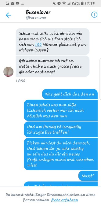 Oh Mann Ey.was stimmt den mit dem nicht... gestern bin ich h&auml;sslich etc heute seine s&uuml;&szlig;e ich hau mich