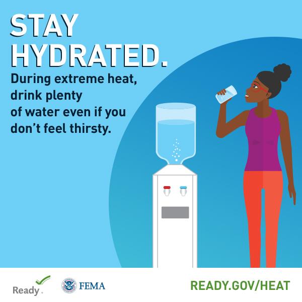 With the heat index reaching up to 110 in some areas today, be sure to stay hydrated.  Have a great weekend!  #BeatTheHeat