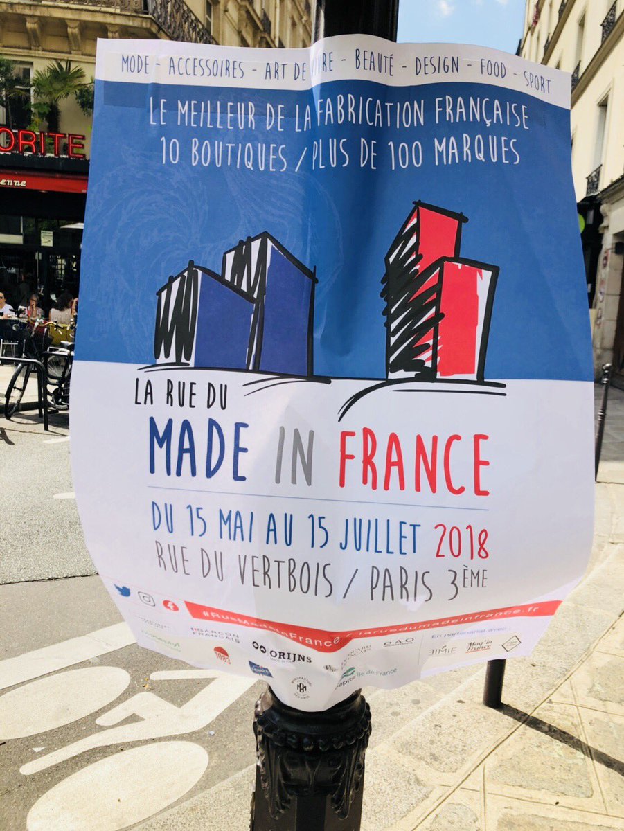 IgorTVillejust's tweet photo. Le dire, et le tweeter, c’est bien... mais le faire c’est mieux! Un joli tour à la @RueMadeInFrance rue du Vertbois dans le 3ème à #Paris Allez découvrir de beaux et bons produits #MadeinFrance 🇫🇷 jusqu’au 14 juillet. https://t.co/aTWQbmILGv